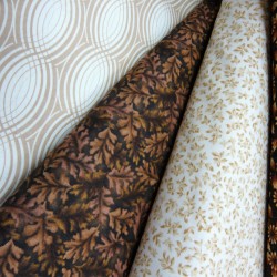 Cream and Brown Fabric